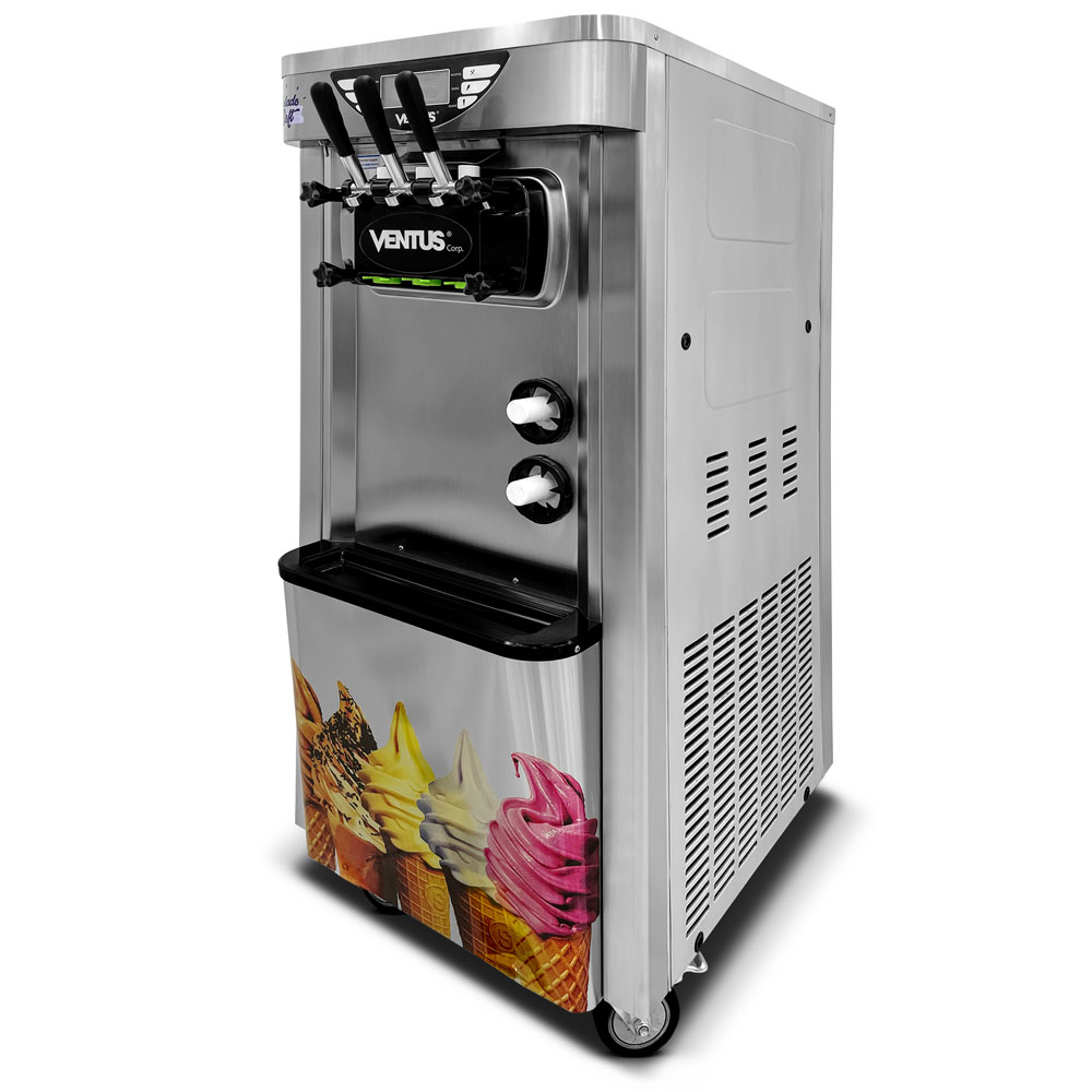 Maquina de helado soft Ventus VSP-30PRO vista diagonal izquierda
