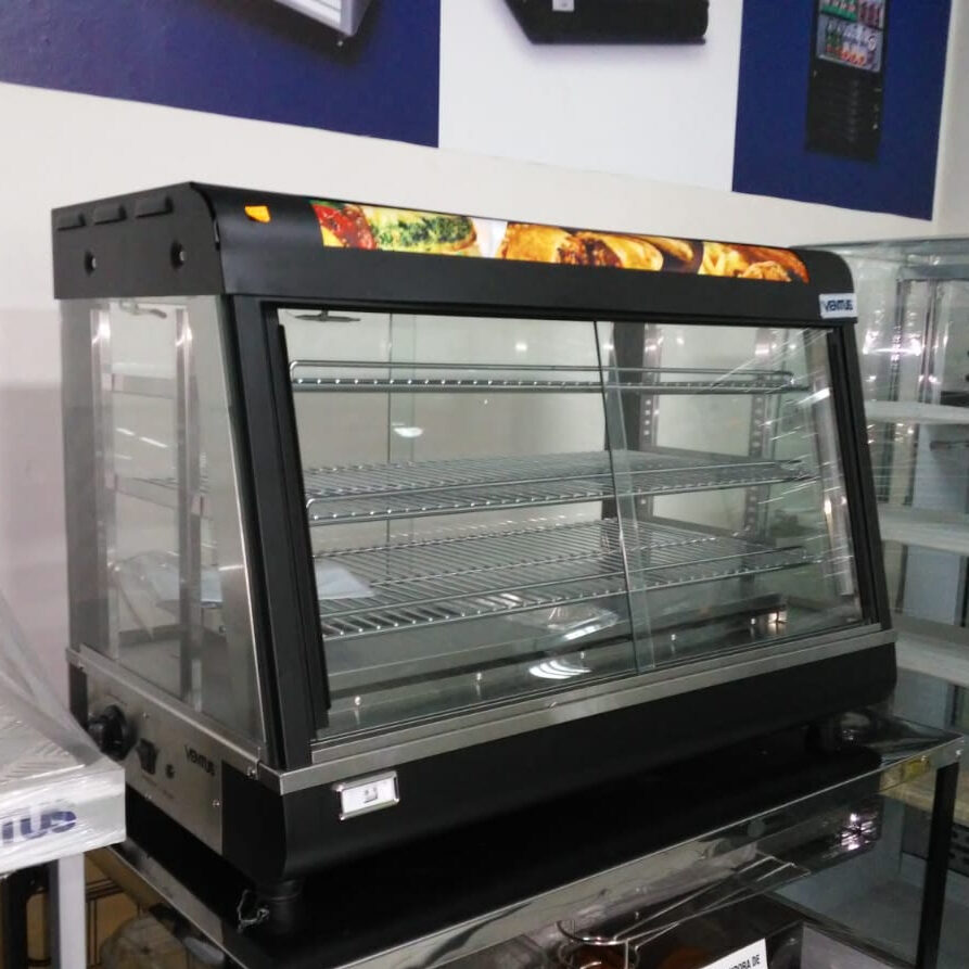 Vitrina caliente Ventus de sobremesa con frente de vidrio
