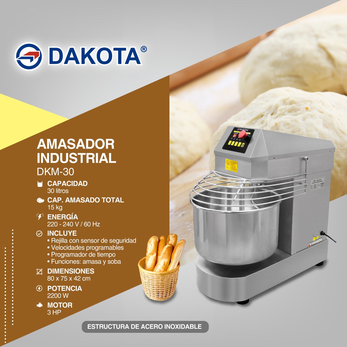 Ficha informativa Dakota DKM-30