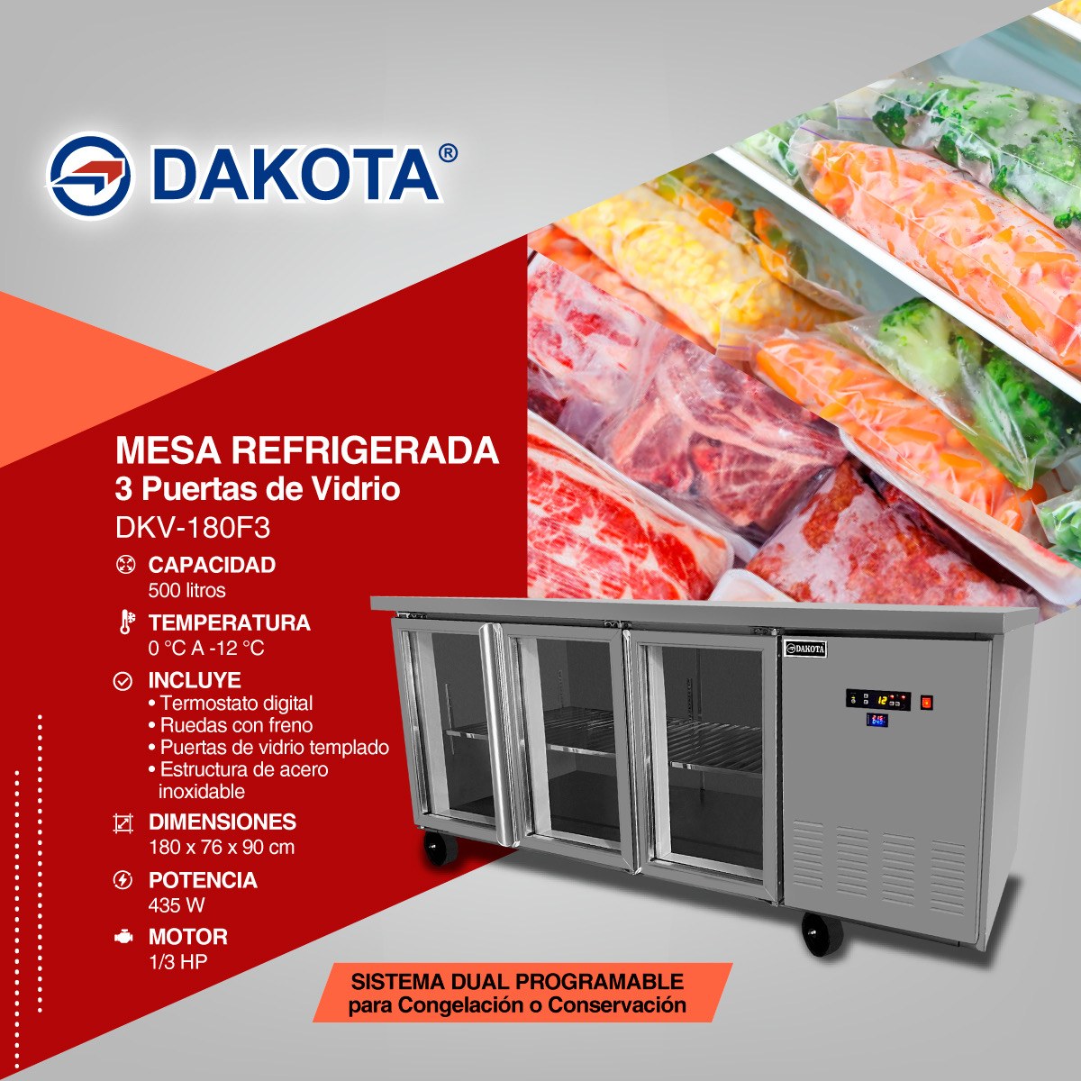 Ficha informativa Dakota DKV-180F3