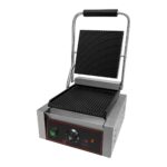 Máquina panini grill Dakota DK-811 con las placas ranuradas abiertas