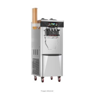 Maquina de helado soft Ilumi MHS-30PC 30 L de acero inoxidable