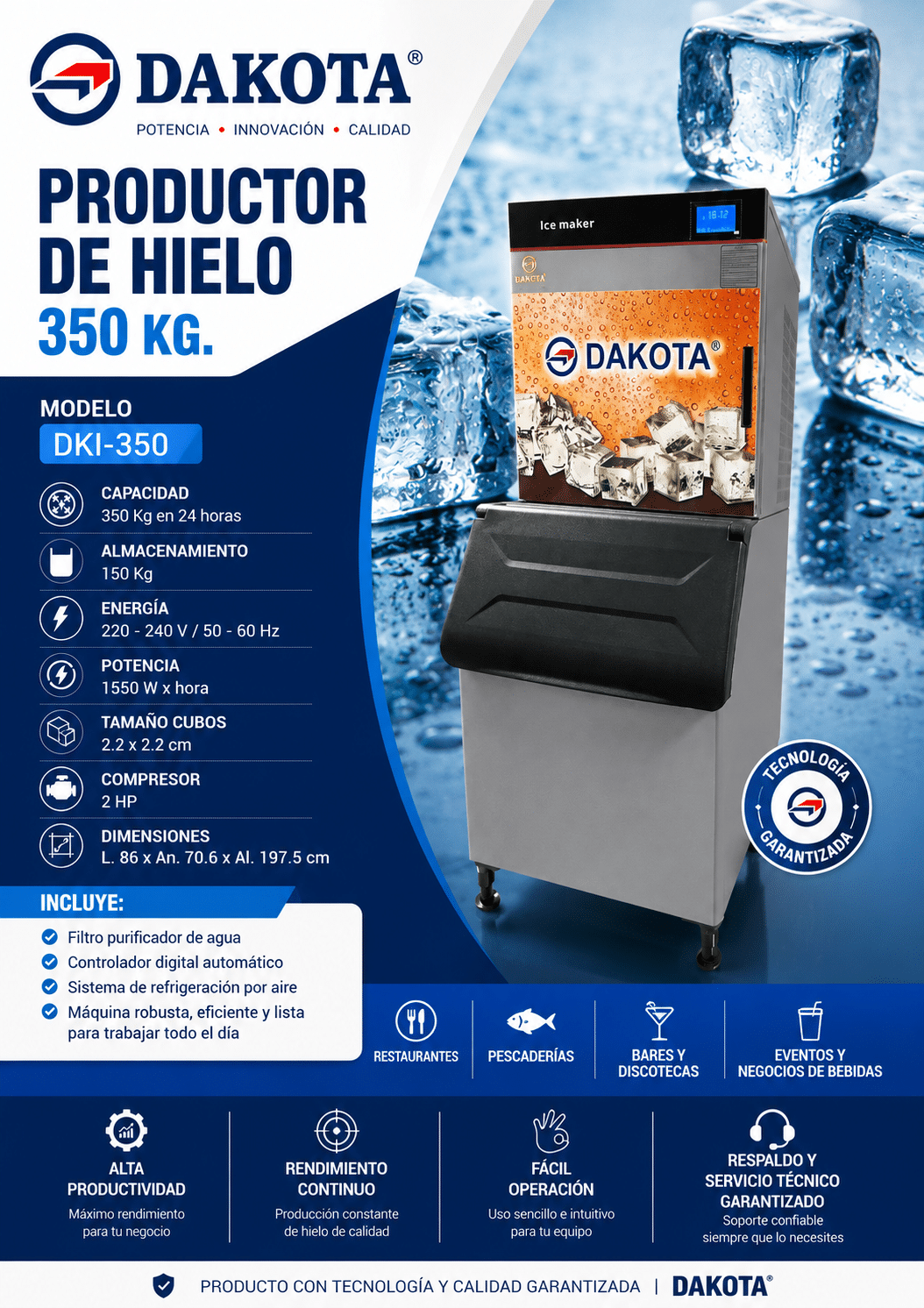 Dakota DKI-350 detalle visible del producto